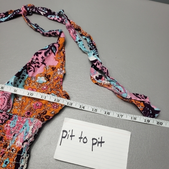 Cherry krave boho colorful halter summer dress juniors size large (13) - Picture 7 of 10